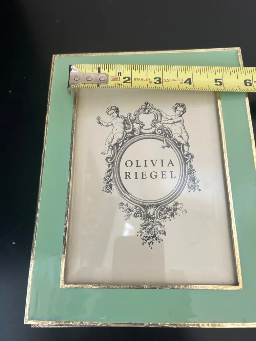 Olivia Riegel Mint Green Hand-Enameled Picture Frame